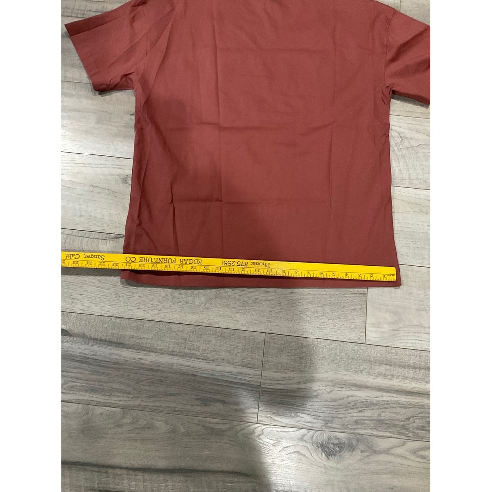 AllSaints Mens Tonic Crew Neck T-Shirt Rust Red Ramskull Logo XS Short‎ Sleeve - Picture 5 of 8